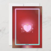 恋愛をイメージした情熱的な赤いタイポグラフィのバレンタインデーカード シーズンカード (裏面)