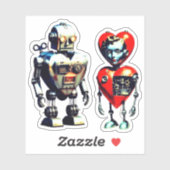 恋愛ロボットカップル シール (シート)