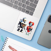 恋愛ロボットカップル シール (ノートパソコンとiPhone)
