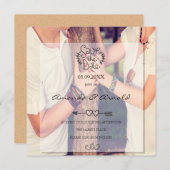 恋愛写真のロマンスカップル日付カードを保存 セーブザデート (正面/裏面)