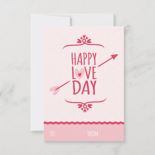 恋愛教室 学校の子供たち バレンタインデー 招待状 (正面)