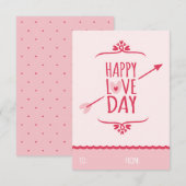 恋愛教室 学校の子供たち バレンタインデー 招待状 (正面/裏面)