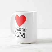 恋愛映画が好き コーヒーマグカップ (正面左)