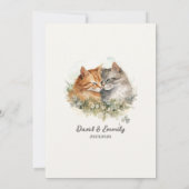 恋愛猫カップル結婚の 招待状 (裏面)
