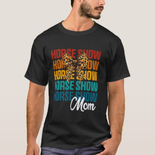 恋愛系リボン 馬のショー ママ 可愛い 馬術 ママ Tシャツ