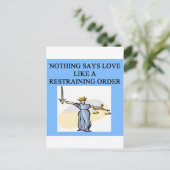 恋愛離婚ジョーク ポストカード (スタンド正面)