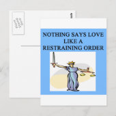 恋愛離婚ジョーク ポストカード (正面/裏面)