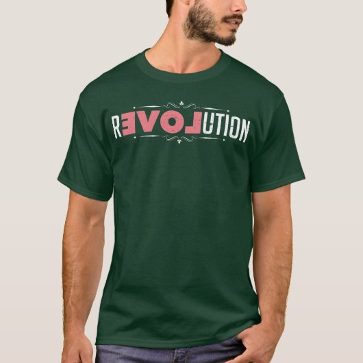 恋愛革命 Love Revolutionary Romc 恋愛革命家 面白い Tシャツ (正面)