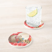 恋愛 ハート アート プリント コースター (側面)