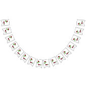 恋愛 - ロマンチック ローズ バンティング フラッグ 手描き (全)