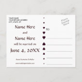 恋歌は日付はがきを保存 案内ポストカード (裏面)