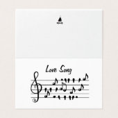 恋歌、鳥が音楽のノートの間に座って (外部フラット)