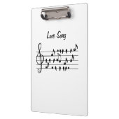 恋歌、鳥が音楽のノートの間に座って クリップボード (左)