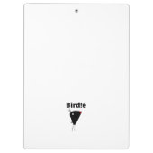 恋歌、鳥が音楽のノートの間に座って クリップボード (裏面)