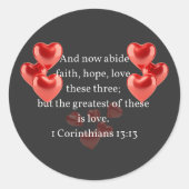 「恋素晴らしの中の」 クリスチャン ラウンドシール (正面)