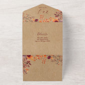 恋素朴秋秋フローラQRコード結婚s オールインワン招待状 (外側)