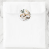 恋結婚のサテンの指輪 ラウンドシール (バッグ)