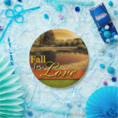 恋結婚の名勝秋秋の写素朴真 ペーパープレート (パーティー)