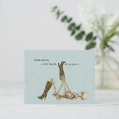 恋親愛の靴のスケルトン ポストカード (スタンド正面)