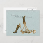 恋親愛の靴のスケルトン ポストカード (正面/裏面)