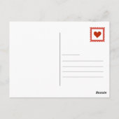 恋開花：女の子ハート花バレンタインのはがき ポストカード (裏面)