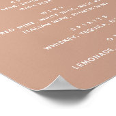 恋飲に。ピ淡い色のッモダンク結婚ドリンク ポスター (角)