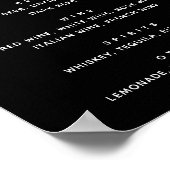 恋飲に。ブラック結婚ミニマル飲料 ポスター (角)