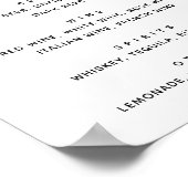 恋飲に。ミニマモダン結婚リスト飲料 ポスター (角)