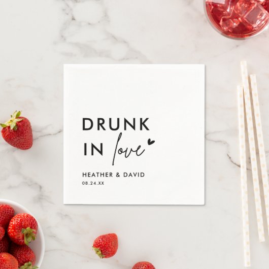 恋飲のパーソナライズされた結婚罪で スタンダードカクテルナプキン (インサイチュ)