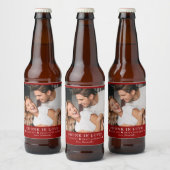 恋飲中 |バレンタイン写真 ビールラベル (ボトル)