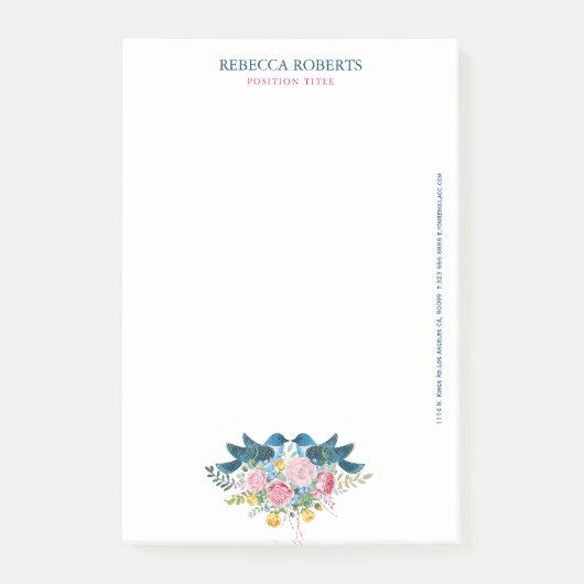 恋鳥花花花束 ポストイット (正面)