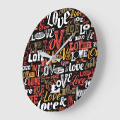 恋2 ラージ壁時計 (傾斜)