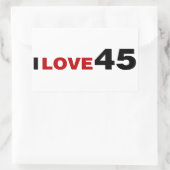 恋45 長方形シール (バッグ)