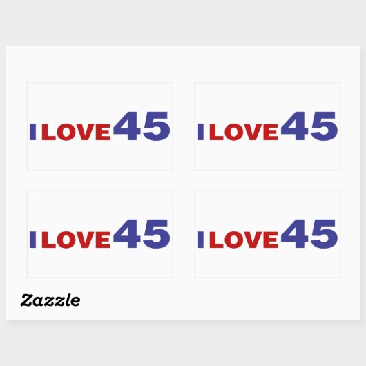 恋45 長方形シール (シート)