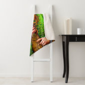 恍惚とした緑の女性レプレシャンインスパイアアートワーク シェルパブランケット (インサイチュ)