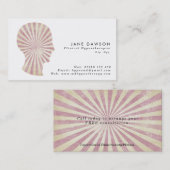 恍惚状態のピンクの日が差すことのHypnotherapistの名刺 名刺 (正面/裏面)