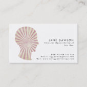 恍惚状態のピンクの日が差すことのHypnotherapistの名刺 名刺 (正面)