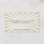 恍惚状態の日が差すことのHypnotherapistの名刺 名刺 (裏面)