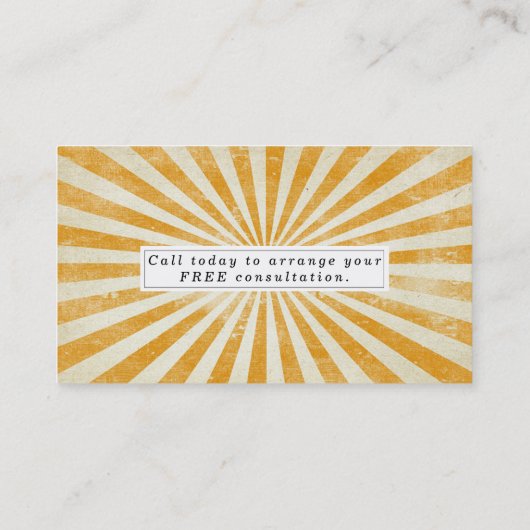 恍惚状態の日が差すことのHypnotherapistの名刺 名刺 (裏面)