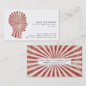 恍惚状態の赤い日が差すことのHypnotherapistの名刺 名刺 (正面/裏面)