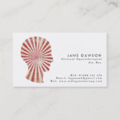 恍惚状態の赤い日が差すことのHypnotherapistの名刺 名刺 (正面)