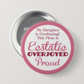 恍惚、大喜びとピンク誇りを持った色 缶バッジ (正面&裏面)