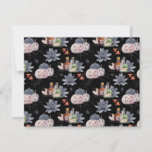 恐いカボチャ葉のハローウィンパーティの招待状| 招待状 (裏面)