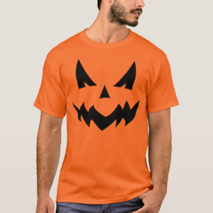 恐いカボチャ顔のTシャツ Tシャツ