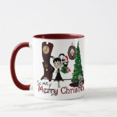 「恐いクリスマス」のマグ マグカップ (左)