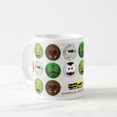 恐いスマイル-クラシックなモンスター-大理石 コーヒーマグカップ (正面左)