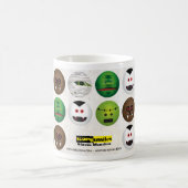 恐いスマイル-クラシックなモンスター-大理石 コーヒーマグカップ (中央)