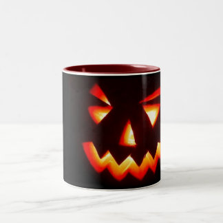 恐いハロウィンのカボチャマグ ツートーンマグカップ