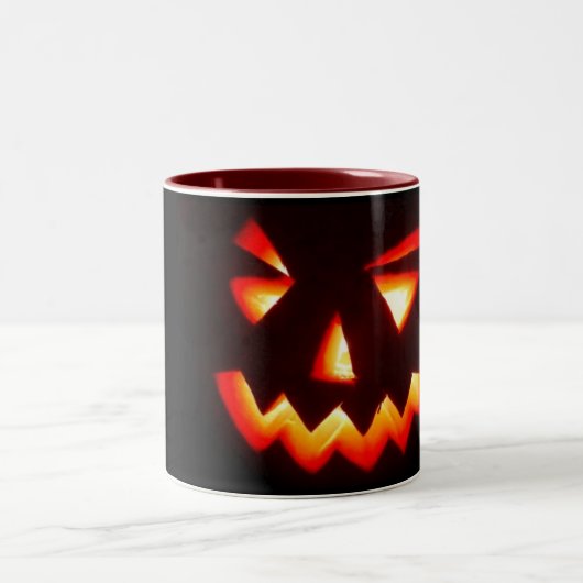 恐いハロウィンのカボチャマグ ツートーンマグカップ (中央)