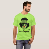 恐いハロウィンの気色悪いピエロのスカル Tシャツ (正面フル)